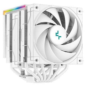 קירור אוויר למעבד לבן כולל תצוגה דיגיטלית דיפ קול Deep Cool R-AK620-WHADMN-G AK620 Digital White 260W TDP 160mm Intel and AMD